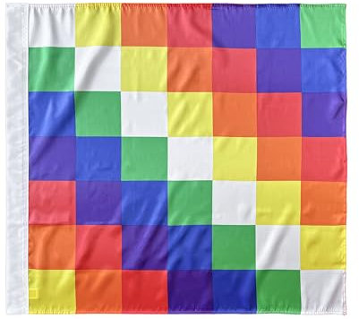 Durabol Bandera de la Wiphala 90 x 90 cm Satén