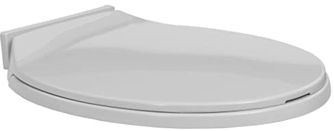 vidaXL Toilettensitz mit Absenkautomatik Softclose WC Sitz Deckel Klodeckel Klositz Klobrille Toilettendeckel Toilettenbrille Hellgrau Oval
