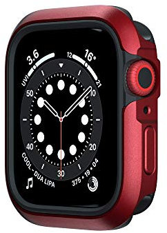 SwitchEasy - Custodia Odyssey compatibile con Apple Watch Series 6/SE/5/4 44 mm, in metallo + TPU 2 in 1, protezione antiurto anti-graffio, colore: rosso
