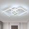 Osairous Lamparas de Techo Salon, 42W 4700LM Plafon LED Techo Moderno Blanco Cuadrado, Luz de Techo LED Dormitorio Acrílico para Cocina, Comedor, Estudio, Oficina, Blanco Frío 6500K, 64CM