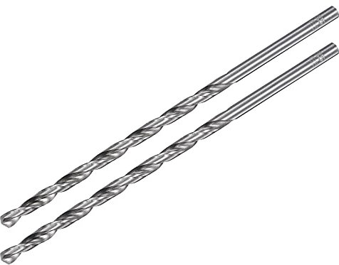 sourcing map HSS(High Speed Steel) Straight Shank Jobber Twist Drill Bit 5.5mm Drill Diameter Extension 160mm Length 2 Pcs