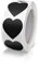 Aufkleber Herz Schwarz Selbstklebende Herzform Etiketten Rolle 25mm klein Farbkodierung Heart Sticker für Hochzeiten Scrapbooking Geschenke 500 Stück