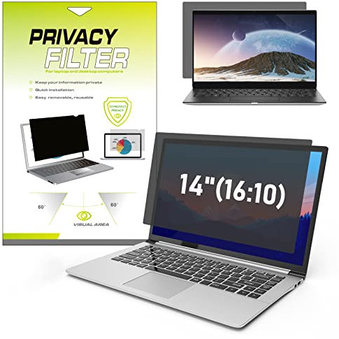 14 inch Laptop Privacy Screen Filter for 16:10 Widescreen Display, Lively Life Anti Glare Screen Protector for NoteBook, Laptop Monitor Screen Privacy Filter, UV and Blue Light Filter (14,16:10)