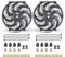 FGJQEFG 14 Inch Black Universal Slim Fan Push Pull Electric Radiator 12V High Performance Cooling Fan Mount Kit Set of 2