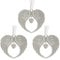 AIXITONG 3 Pcs Angel Wings Memorial Ornament Hanging Bauble Stylish Tree Hanging Pendants for Tree in Our Memory Hanging Ornaments Home Decor Gifts
