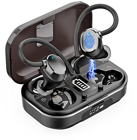 FIFUTWO Cuffie Bluetooth senza fili Bluetooth 5.3 HiFi Stereo, auricolari in-ear con microfono di cancellazione del rumore, cuffie wireless 48 ore tempo di riproduzione USB-C ricarica rapida,