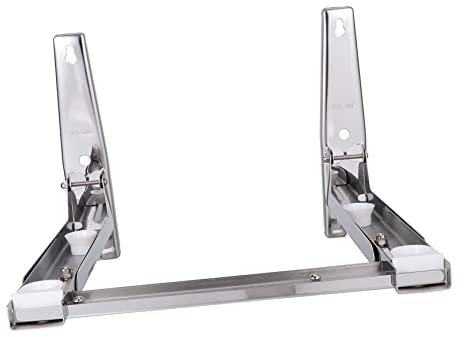 HONMEET Support De Four Mural Pliable Pour Micro-ondes Avec Fente De Fixation Et Crochet Capacité De Charge Jusqu