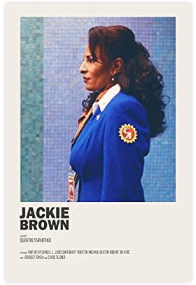 HDTS Klassischer Film Jackie Brown Vintage Leinwand Poster Wandkunst Dekor Druck Bild Gemälde für Wohnzimmer Schlafzimmer Dekoration Rahmen: 30 x 45 cm