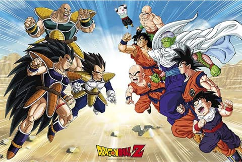 Dragon Ball - Saiyajin Arc - Manga Anime Poster Plakat Druck - Größe 91,5x61 cm + 2 St Posterleisten Kunststoff 93 cm transparent