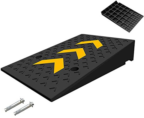 KADEUX Türschwellenrampe Rutschfeste Rollstuhlrampe, 10cm-25cm Hoch Bordsteinrampen, Bordsteinkanten Rampe Aus Gummi, Auffahrhilfe Auffahrkeile Für Auffahrt Bürgersteig Haushalt ( Size : 50*100*25cm )
