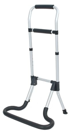 Stock-Fachmann Mobilitätsgeländer Gehhilfe Aufstehhilfe Höhenverstellbar Mit Gepolstertem Griff Klappbar Eigengewicht 1,25kg Belastbar Bis 130kg Material Aluminium