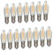 Erzgebirgslicht - AUSWAHL - 15 Stück LED Filament Topkerze 8 V 0,2 W für INNEN, für 28-30 Brennstellen E10 Riffelkerze Ersatzbirne Glühbirne Glühlämpchen für Lichterketten Pyramide Schwibbogen
