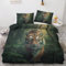 GEDAEUBA Winter Bettwäsche 155x220 Tiger - Wilde Tiere Bettbezug 155x220 3 teilig, Wendebettwäsche und Kissenbezug 80x80, Weiche & Angenehme & Warme Mikrofaser Bettwäsche-Sets mit Reißverschluss