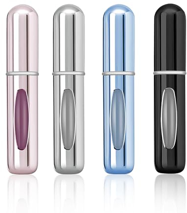 Emwel Parfümzerstäuber Nachfüllbare Parfüm Flaschen Portable Zerstäuber Mini Portable 4 Stück von 8ml