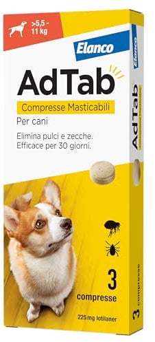 AdTab Comprimés à croquer pour Chiens de 5,5-11 Kg - 3 comprimés