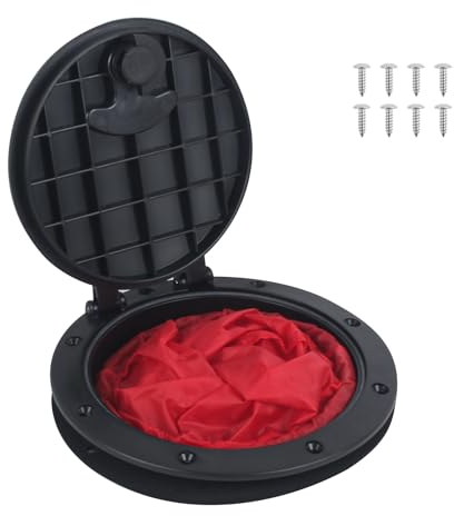 6 Inch Deck Plate Kit Deck Hatch with Storage Bag for Fishing Kayak Boating,Deck Plate Hatch Cover Kayak Deck Hatch Kayak Hatch Kit Included Fasteners(1 Pack)