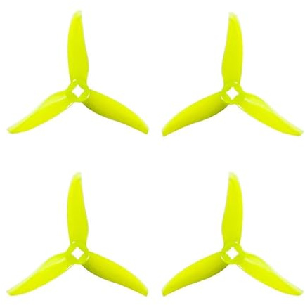 LSFWJP for Gemfan Hurricane 4 Paar 3520 3,5X2X3 3,5 Zoll 3-Blade CW CCW PC Propeller for RC FPV Fernbedienung Racing Drohnen Teile DIY (Color : 4Pairs Yellow)