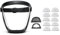 Junterone Arbeitsschutzmaske, Vollschutzmaske, transparent, Staubschutz, mit 10 Filtern, Schwarz