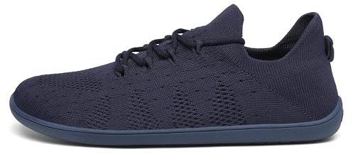 SAGUARO Unisex Breite Barfußschuhe Herren Barefoot Slip On Sneaker Damen Atmungsaktiv Leicht Walkingschuhe GR.42