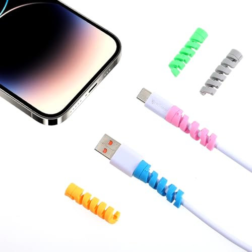 30 Stück Kabel Schutz Ladegerät Kabelschoner Silikon Bunt Ladekabel Schutz Kabelknickschutz Können zum Schutz von Mobiltelefon- und Computer-Datenkabeln Verwendet Werden Knickschutz Handy
