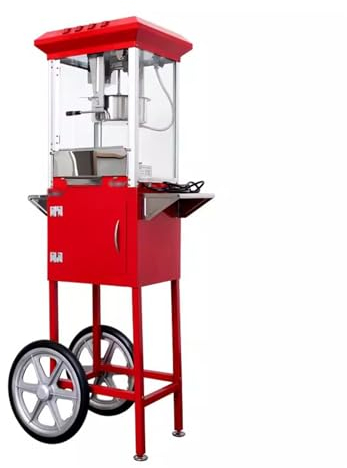 Máquina de Palomitas Máquina eléctrica for hacer palomitas de maíz, máquina comercial de palomitas de maíz automática, utensilios de cocina con cuchara, tubo de calentamiento SUS304 Palomitero