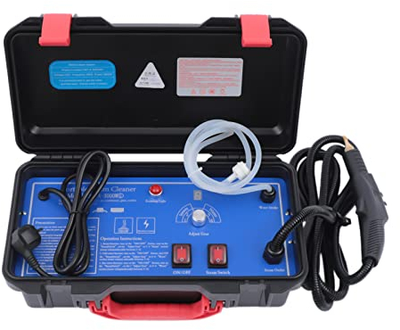 Pulitore a vapore ad alta temperatura da 3000 W, pulitore a vapore per auto, 3 – 5 bar, con scatola di immagazzinaggio, per cucine, condizionatori d'aria, auto