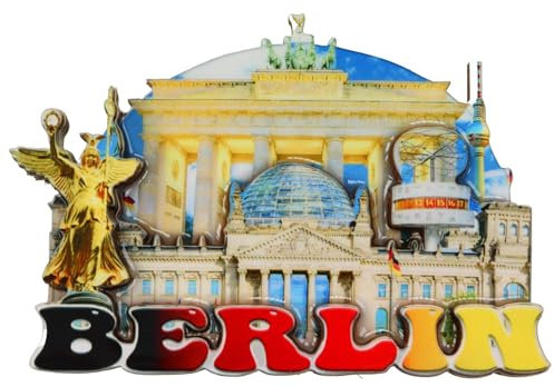 Souvenir Magnet Berlin 8,5 x 7 x 1 cm Kühlschrankmagnet Stadt Deko GCG 719523
