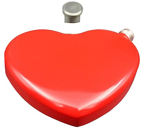 Alipis Alcohol Flask Heart Shape Mini Flask Portable Outdoor Pot Hip for Camping