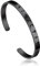Bandmax Herren Armband Runen Armspange Schwarz Edelstahl Armband Offen Viking Armband 6MM breit Manschette Armband Armreif Freundschaftsarmband Accessoires Wikinger Schmuck