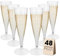 MA MAISON Flute da Champagne 100 ml Eleganti Calici in Plastica Riutilizzabili, Resistenti, Trasparenti, Riciclabili - Flute per Feste Calici di Vino- Bicchieri Lavabili Colorati (Trasparenti - 48 Pz)