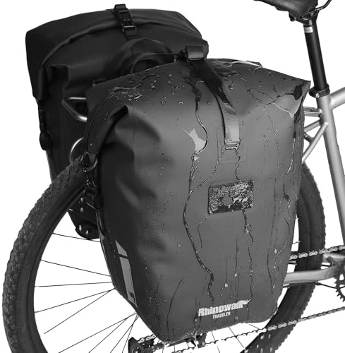 Wasserdichte Fahrradtasche für Gepäckträger – 6L/12L/20L/25L Fahrrad Seitentasche mit Schnellverschluss, TPU-Beschichtung, Schultergurt & Reflektoren für Alltag und Radtouren