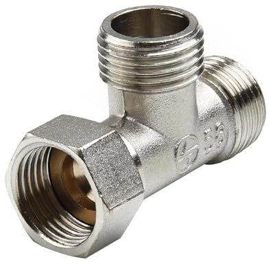 Toiletten-Umschaltventil Kupfer G1/2 T-Ventil Bidet-Sprüher Duscharmatur Warmwasserbereiter Live Joint Plating Dreiwegegerät