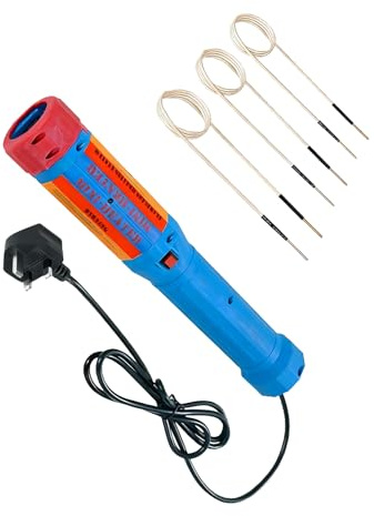 Induction Heater, 1100W 220V Magnetic Flameless Handheld Bolt Heater with 3 Coils Ø30/40/50mm, 5-40s Fast Heating 800℃, Overheating Protection, Magnetic fields to heat up metal, Safe and Precise