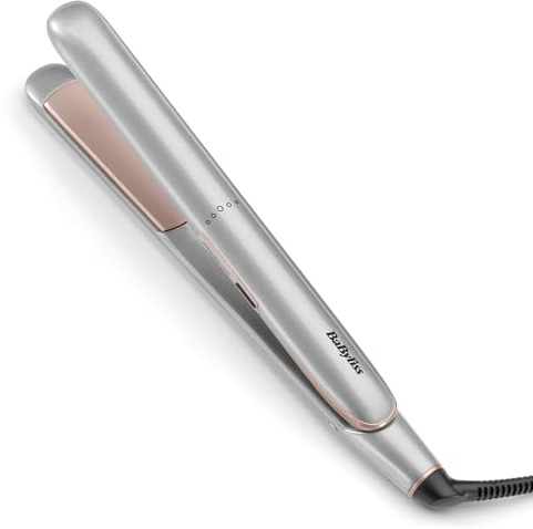 BaByliss Lisseur cheveux Cosmos – NOUVEAUTÉ 2025, Technologie céramique, 3 réglages de température 180–235°C, Multi-voltage, Argenté, ST260E