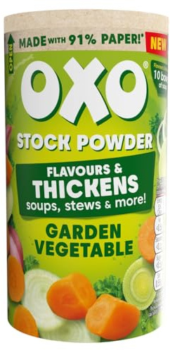 OXO Garden Vegetable Stock Powder, 100 g (1-Pack) | Savory Base for Soups & Stews, Vegan Friendly, Quick Prep, Aromatic Blend of Vegetables & Herbs
