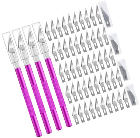 TEMOOUES Ensemble de 2 Couteaux à découper, scalpels chirurgicaux, Outil Artisanal, Gravure remplaçable pour l ' Artisanat