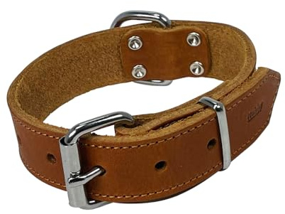 Nobby 80932-98 Halsband TABIL extra breit Cognac 45 cm (32-36 cm), 30 mm