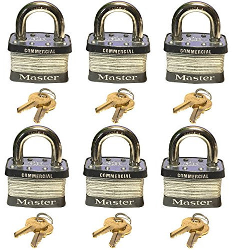 Master Lock Comercial 5 kA candado con Llave, Conjunto de 6,