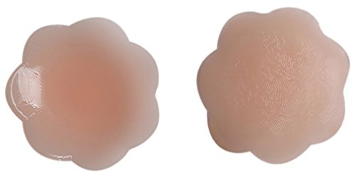 Unbekannt Silikon Nipple-Covers - Brustwarzenabdeckung - Blume/Flower - hautfarben Blickdicht - selbstklebend & wiederverwendbar
