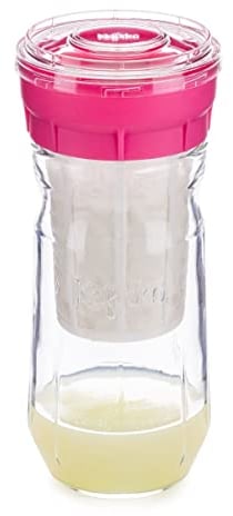 Kefirko Cheese Maker - Set für selbstgemachten Frischkäse und Joghurt (Rosa, 1,4 Liter)