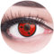 Farbige 'Sasuke' Kontaktlinsen von 'Evil Lens' zu Fasching Karneval Halloween 1 Paar rote schwarze Crazy Fun Kontaktlinsen mit Kombilösung (60ml) + Behälter in Topqualität ohne Stärke