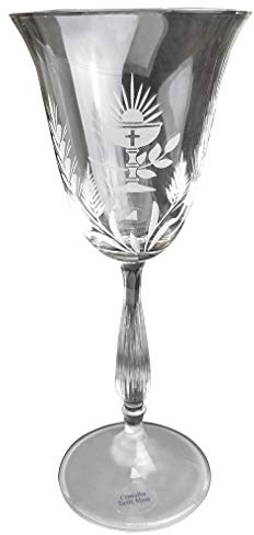 Dragées&Chocolats Verre de Communion - Calice, Hostie et Croix - Souvenir de ma Communion