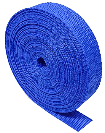 The Bead Shop Sangle résistante de 25 mm - 5 mètres - Sacs à Dos, Sangles pour Bagages/Charges, Ceintures - Bleu Roi