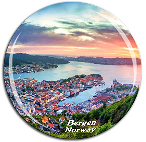 Weekino Bergen Norwegen Kühlschrankmagnet 3D Kristallglas Tourist City Travel Souvenir Collection Geschenk Stark Kühlschrank Aufkleber