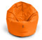 BuBiBag Sitzsack L - XXL 2 in 1 mit Füllung Sitzkissen Topfenform Bodenkissen Kissen Sessel BeanBag (145 cm Durchmesser, orange)