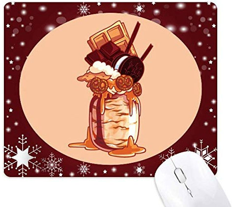 Beauty Gift Biscuits Chocolat Bouteille de Glace Tapis de Souris en Hiver Flocon de Neige