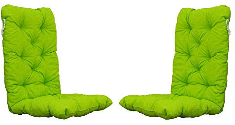 Chicreat Set mit 2 Hochlehnersesseln, 120 x 50 x 8 cm, Grün/Gelb