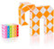 CUBIDI® Original Magic Snake | 48 Blöcke Orange | Knobelspiele für Kinder & Erwachsene | Ideal als Mitgebsel Kindergeburtstag Gastgeschenke oder kleine Geschenke für Kinder