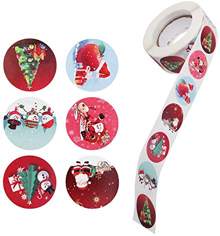 Sporgo 500 Stück Weihnachtssticker Sticker Weihnachten Etiketten Selbstklebend Geschenkaufkleber Weihnachten GeschenkAufkleber