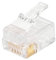 sourcing map 50 STK. Modularer Telefonstecker RJ12 Stecker, Kupferkern 6P6C, klar